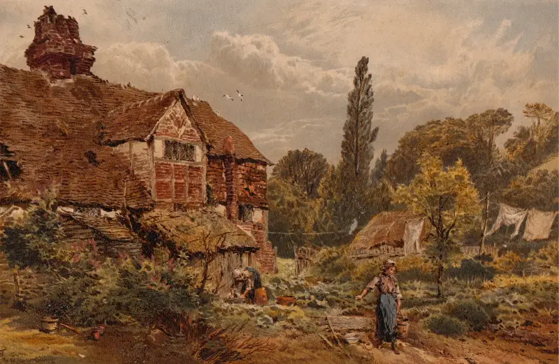 The Old Vicarage av Myles Birket Foster