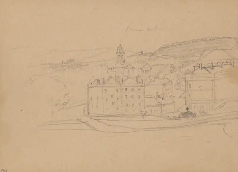 Topografische Ansicht einer Stadt und ihrer Umgebung – Nr. 1 von Myles Birket Foster
