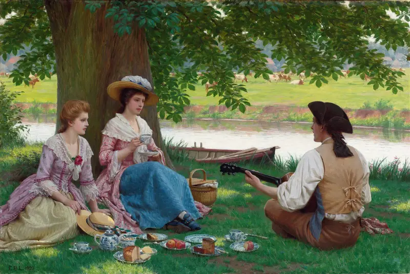 Piknik, Edmund Blair Leighton
