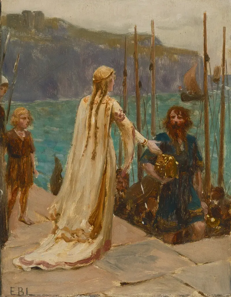 Return of the Viking raiding party av Edmund Blair Leighton