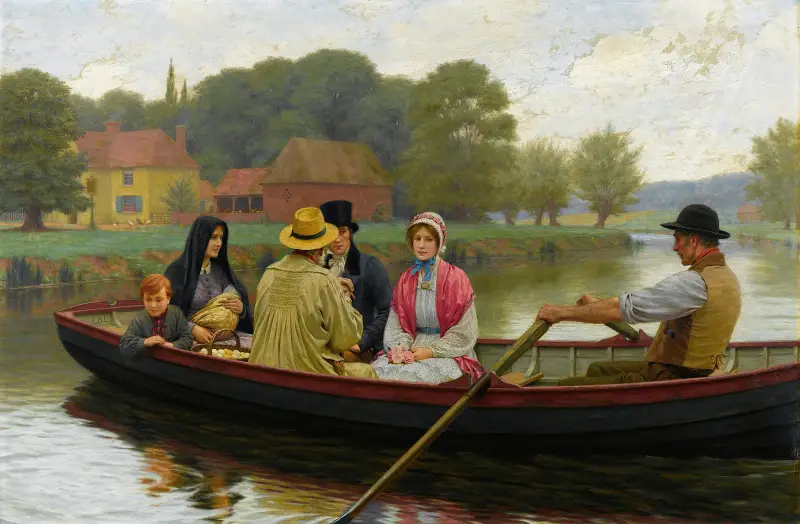 Převoz, Edmund Blair Leighton