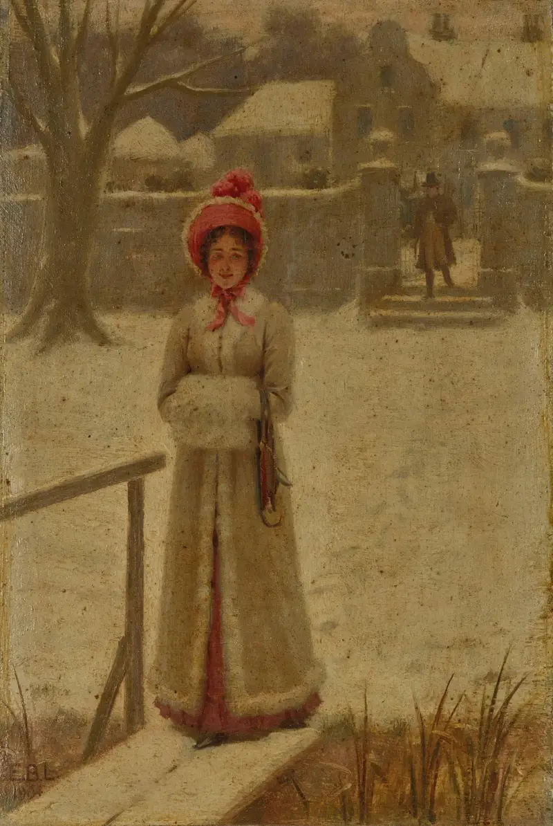 Zimní procházka, Edmund Blair Leighton