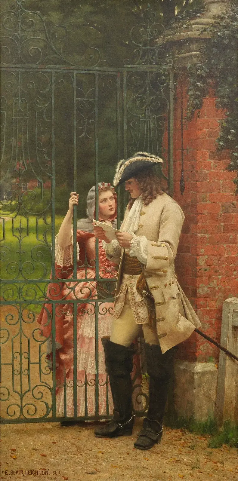 ‘What shall I say’ av Edmund Blair Leighton