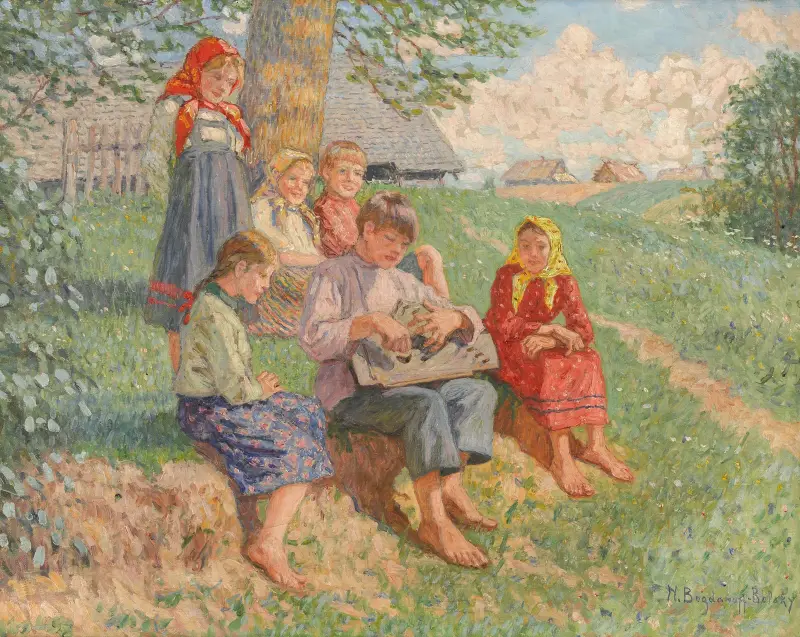 The Young Musician av Nikolai Bogdanov-Belsky