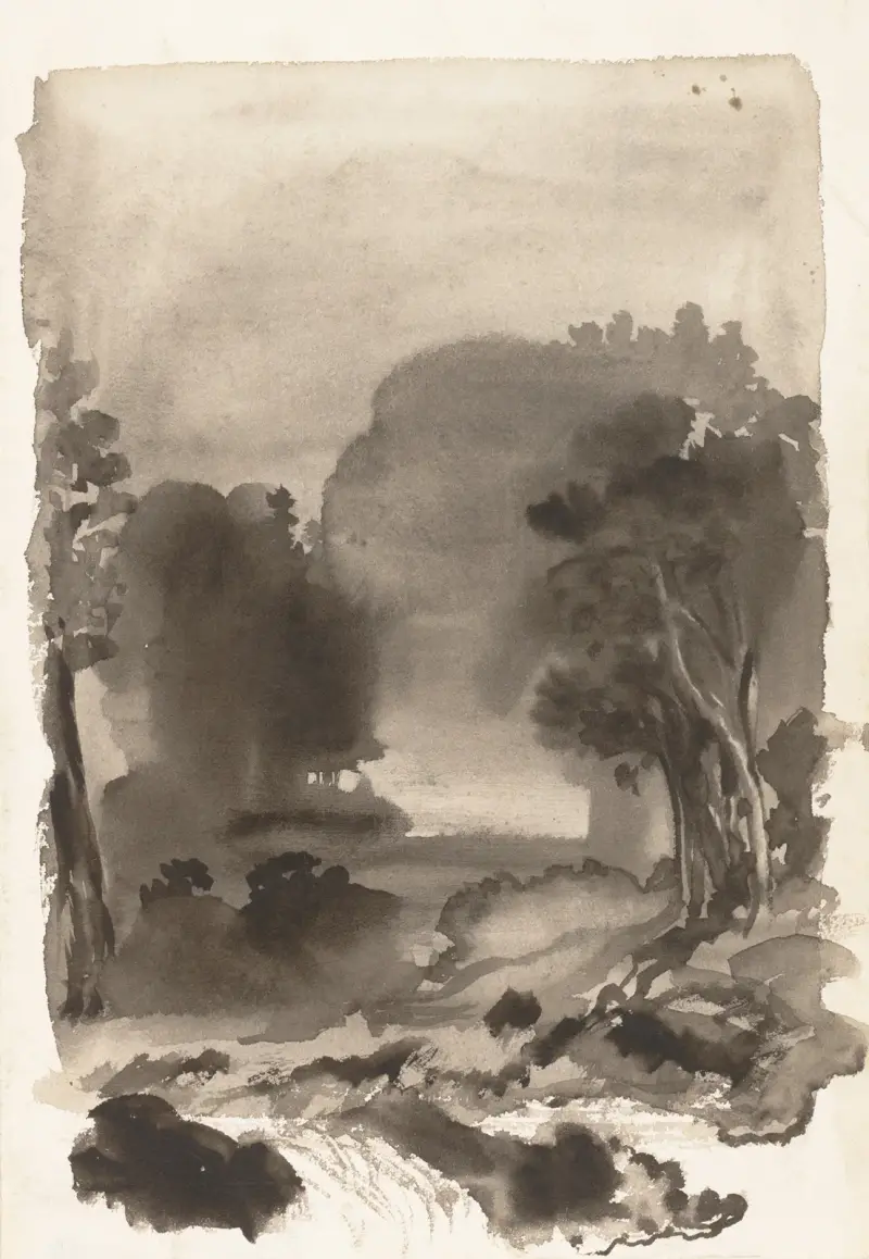 Landskap 2 av Arthur Bowen Davies