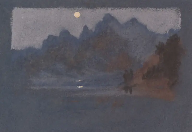 Berg i månsken av Arthur Bowen Davies