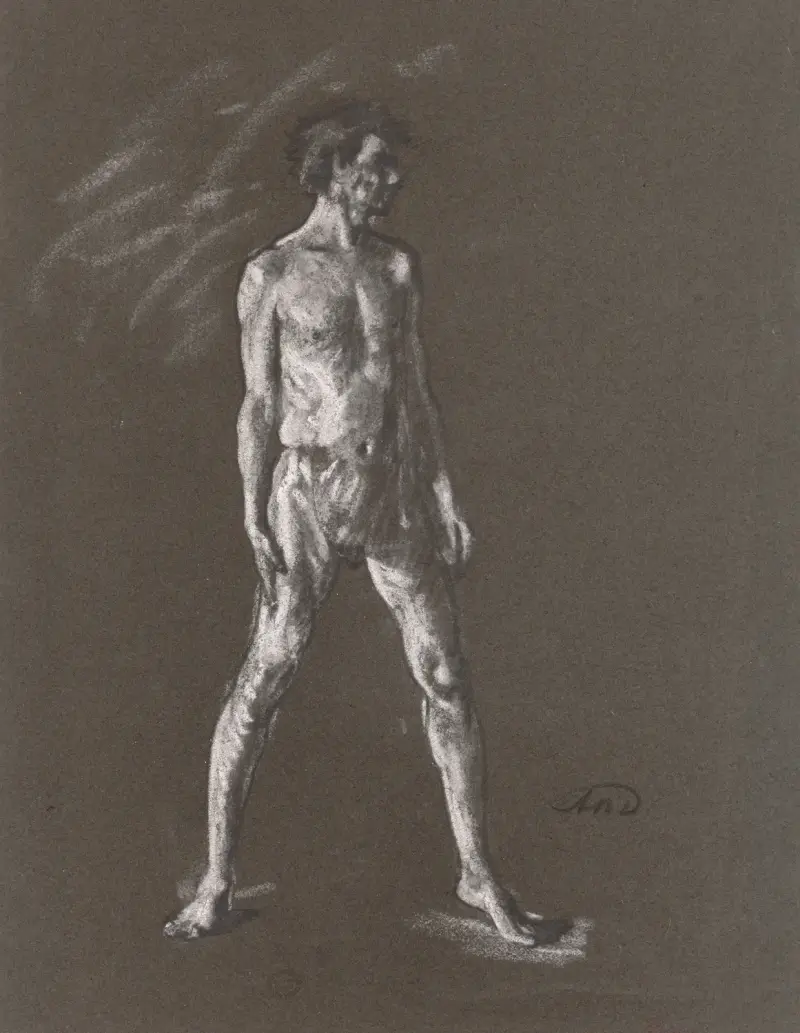 Studie av en stående man av Arthur Bowen Davies
