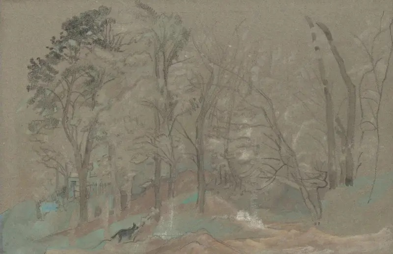 Det första snöfallet av Arthur Bowen Davies