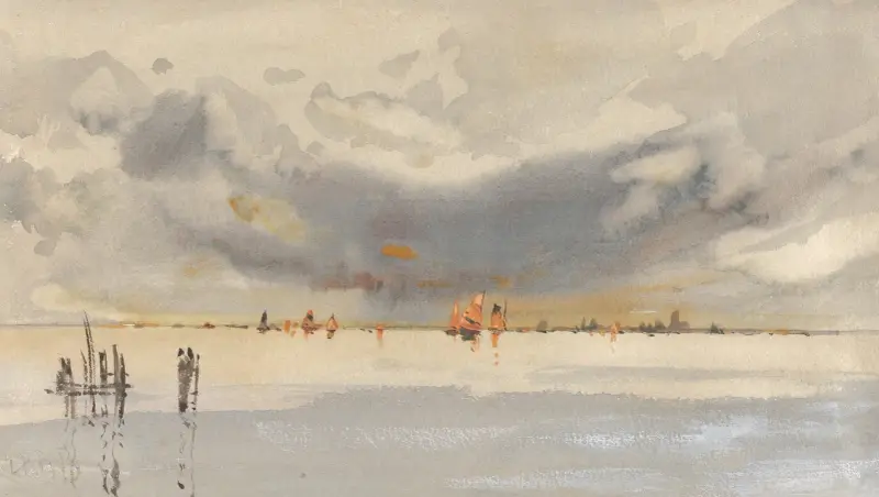 Kväll på lagunen, Venedig av Hercules Brabazon Brabazon