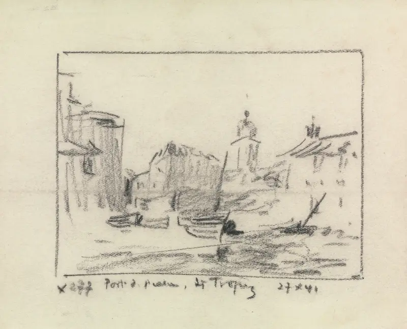 Quay of St. Tropez av Hercules Brabazon Brabazon