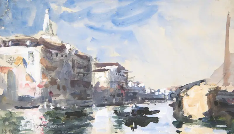 Scen vid Canal Grande, Venedig av Hercules Brabazon Brabazon