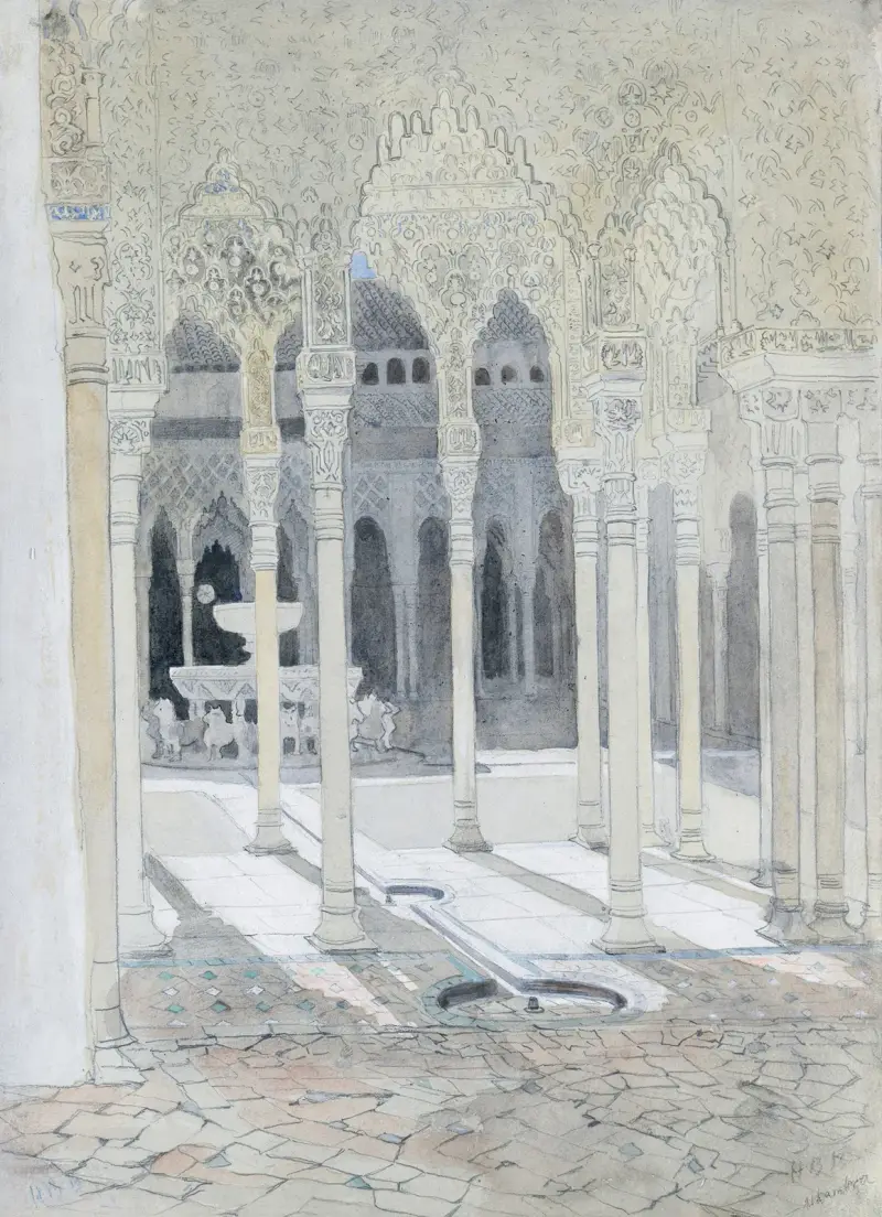 Lejongården, Alhambra, Granada, Spanien av Hercules Brabazon Brabazon