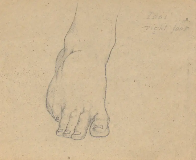 Study for the Judgment of Jupiter (Idas, right foot), 1815 – nr 1 av Samuel Finley Breese Morse