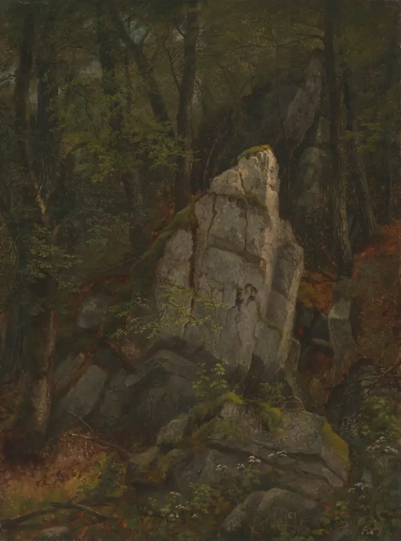 Studie av klippor i Pearsons ravin av Asher Brown Durand