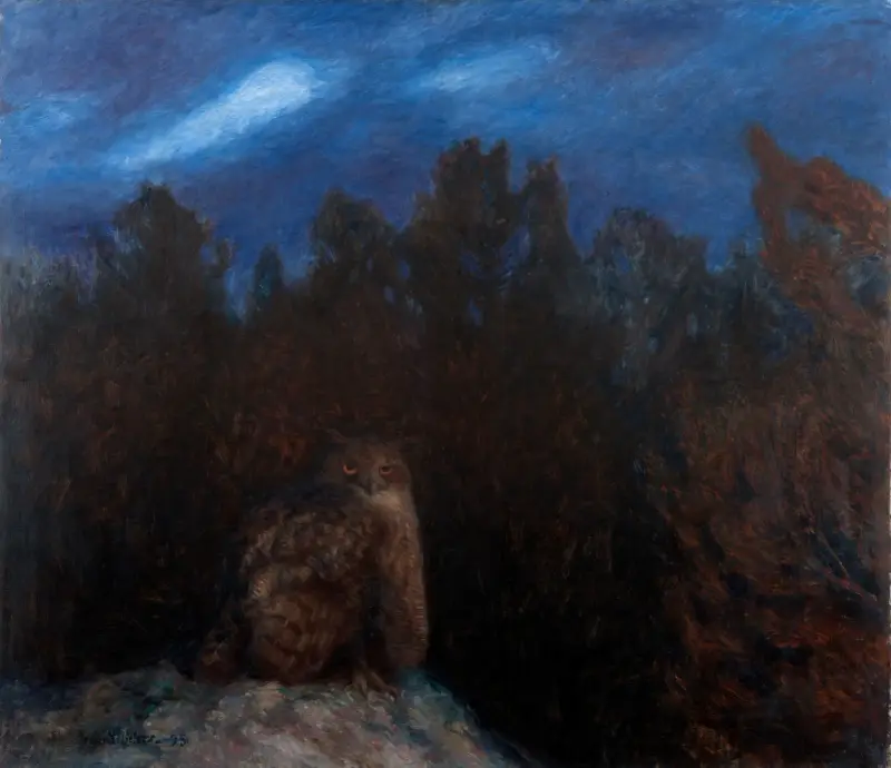 Berguven djupt i skogen av Bruno Liljefors