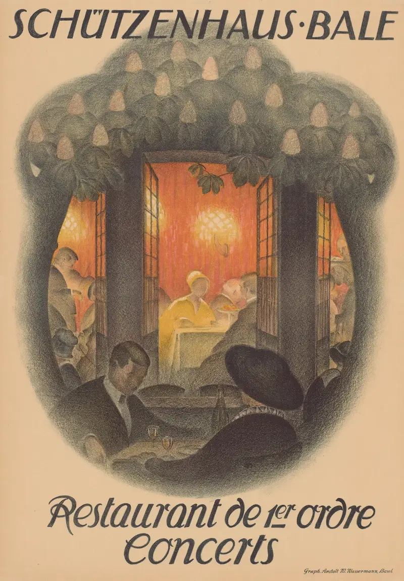 Schützenhaus Bâle, Restaurant de 1er ordre, Concerts av Burkhard Mangold