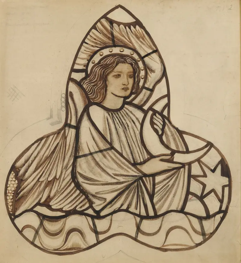 Angel Holding the Moon av Sir Edward Coley Burne-Jones