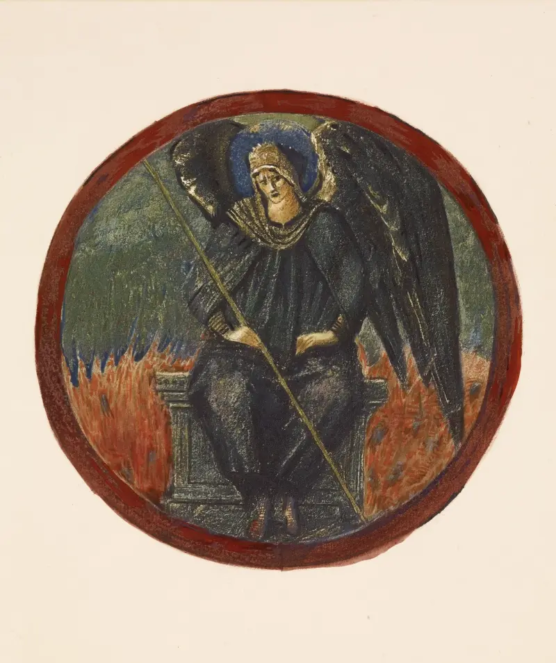 Schwarzer Erzengel von Sir Edward Coley Burne-Jones