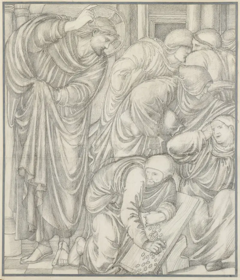 Christus reinigt den Tempel von Sir Edward Coley Burne-Jones