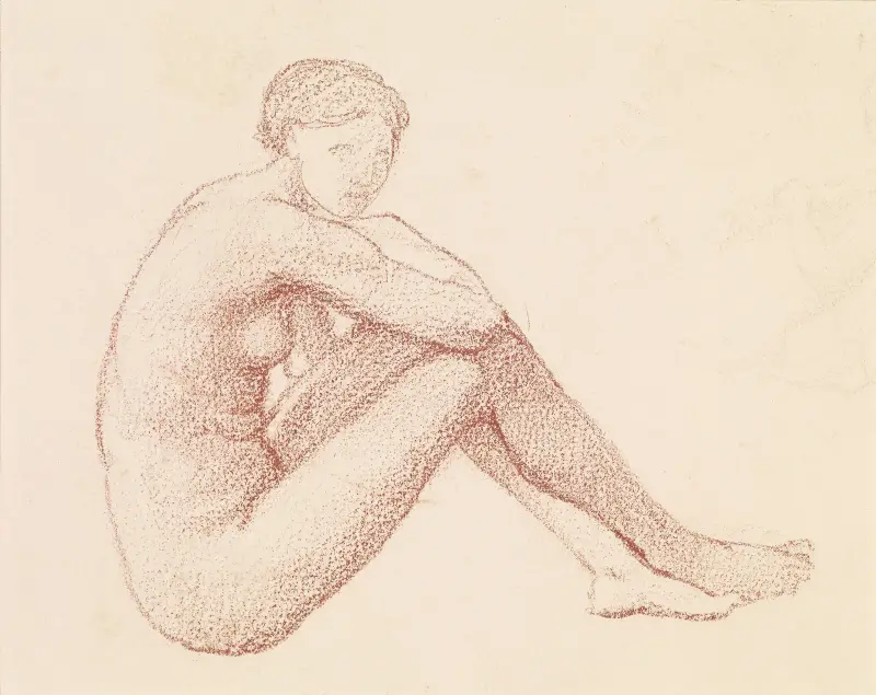 Weibliche Aktstudie – Nr. 2 von Sir Edward Coley Burne-Jones
