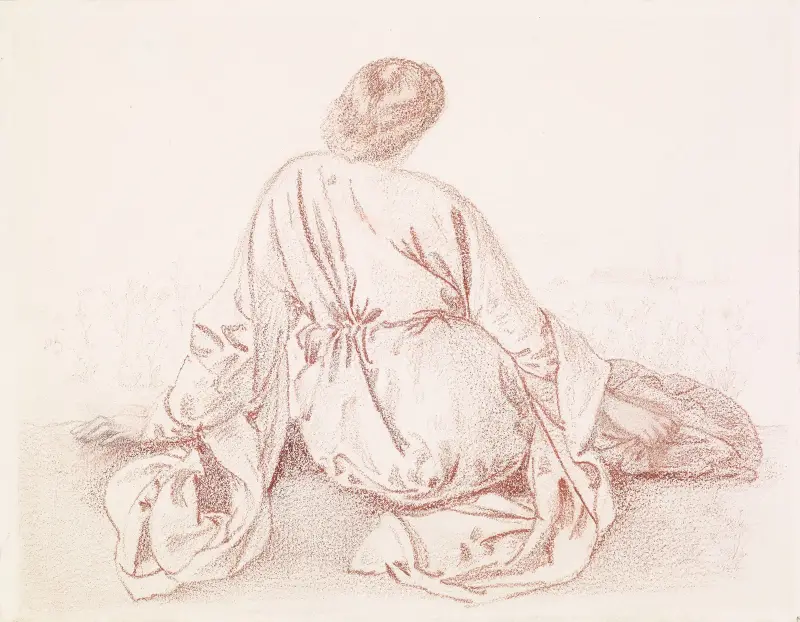 Green Summer – Study of Back of Seated Girl av Sir Edward Coley Burne-Jones