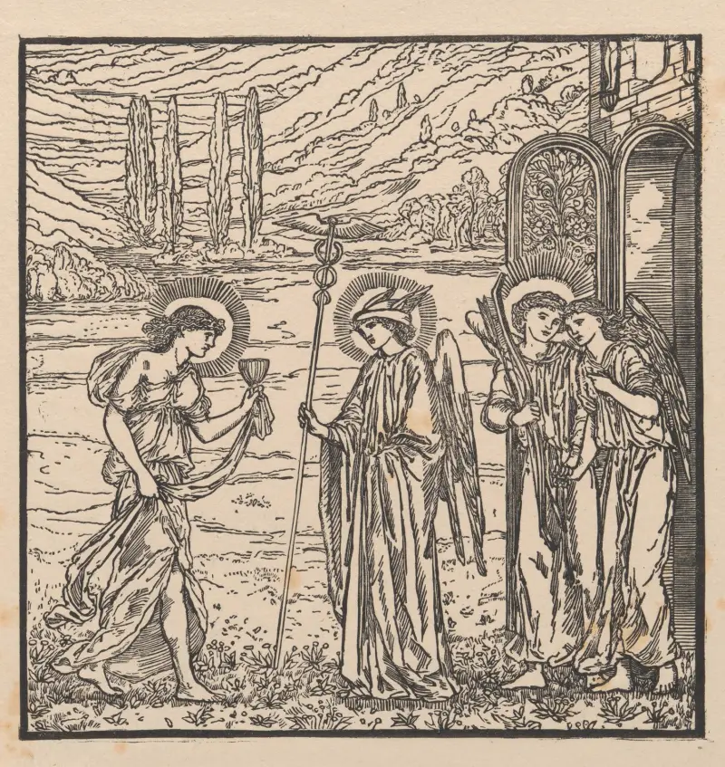 Psýché přijata na Olymp I, Sir Edward Coley Burne-Jones