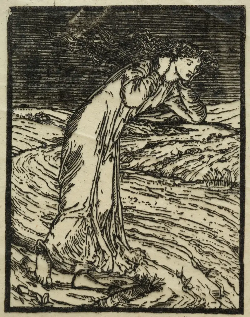 Psyche, die sich in den Fluss stürzt von Sir Edward Coley Burne-Jones
