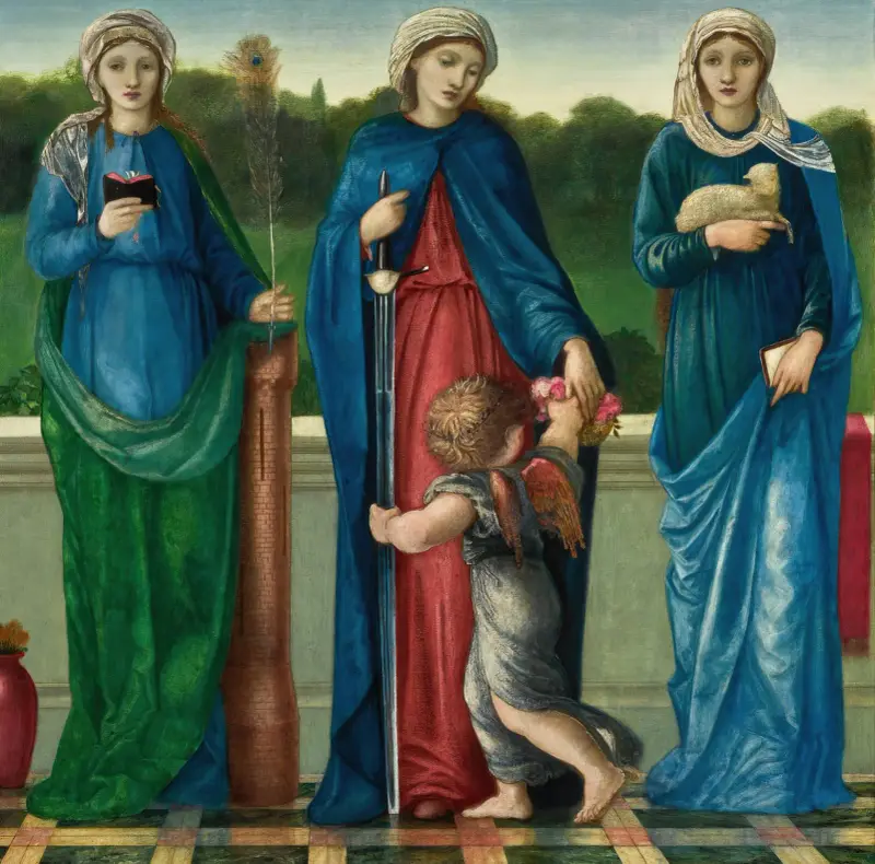 St Barbara, St Dorothy And St Agnes av Sir Edward Coley Burne-Jones