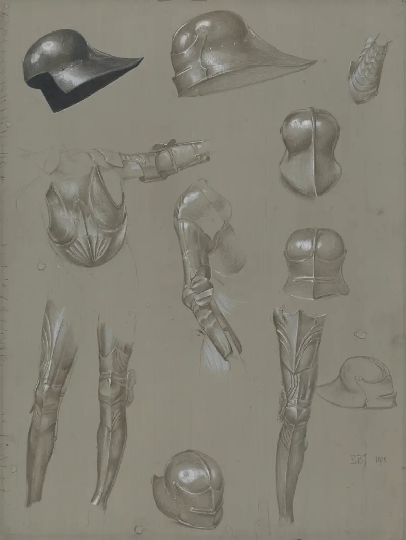 Studies of a Suit of Armor av Sir Edward Coley Burne-Jones
