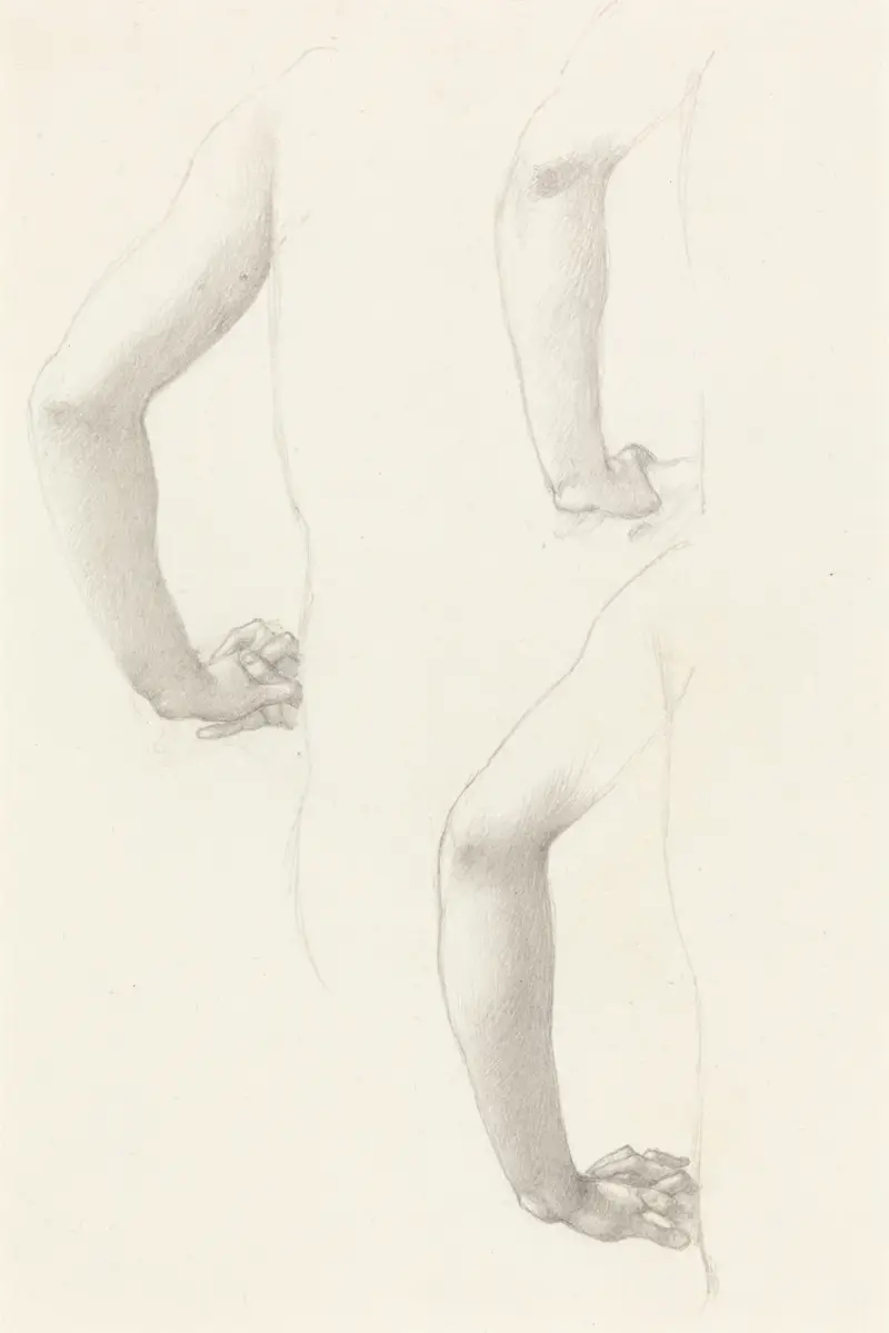 Studies of an Arm and Hands av Sir Edward Coley Burne-Jones