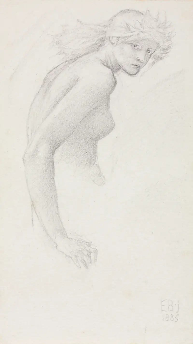 Study of a Female Figure av Sir Edward Coley Burne-Jones