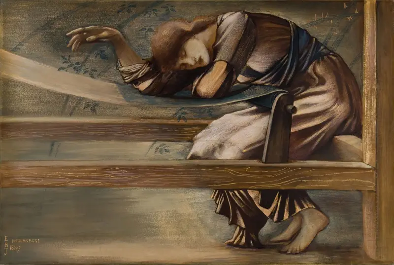 The Briar Rose Series – Study for ‘The Garden Court’ V av Sir Edward Coley Burne-Jones
