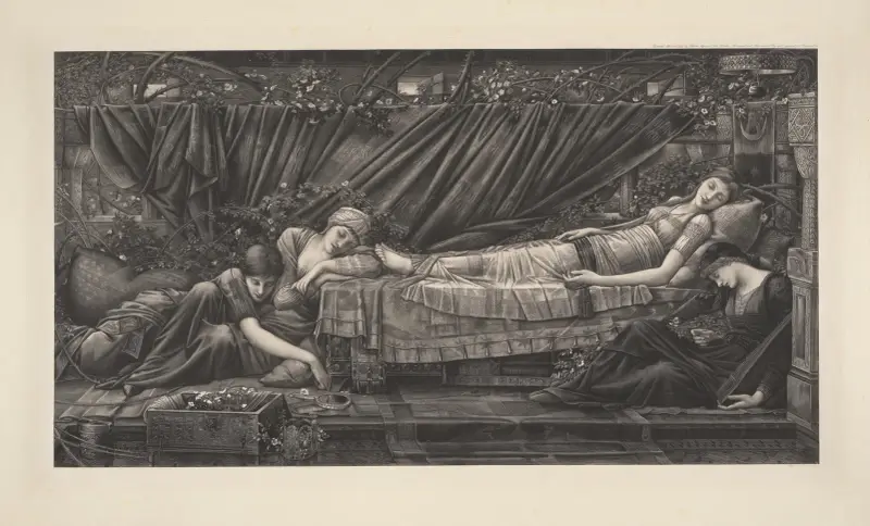 Der Rosenlaubengang von Sir Edward Coley Burne-Jones