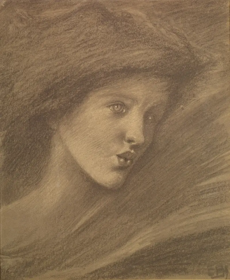 The Song of Solomon – Study of a Zephyr for ‘Sponsa de Libano’ av Sir Edward Coley Burne-Jones