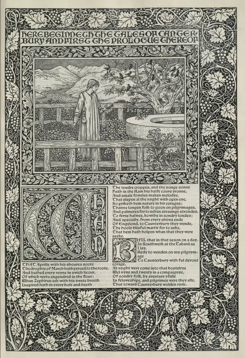 The works of Geoffrey Chaucer Pl.02 av Sir Edward Coley Burne-Jones