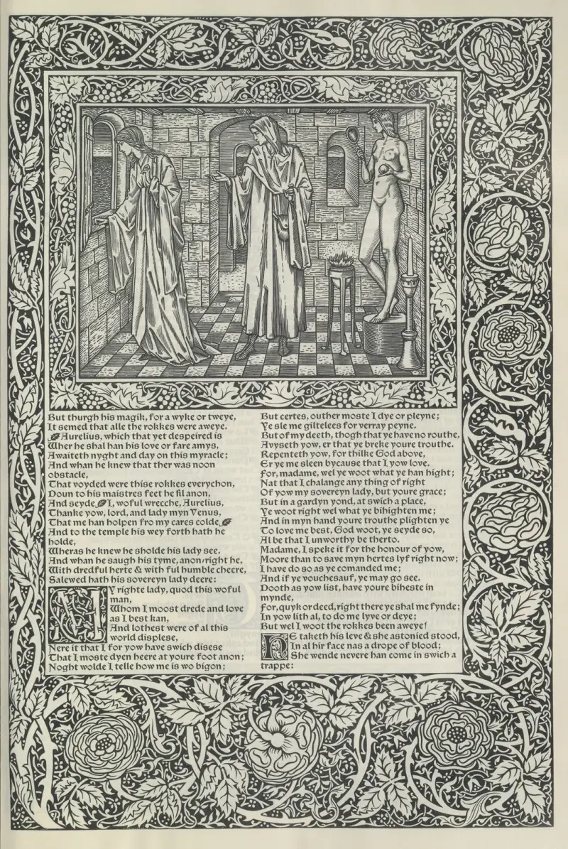 Geoffrey Chaucers verk, plansch 26 av Sir Edward Coley Burne-Jones