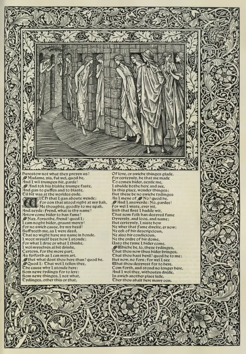 The works of Geoffrey Chaucer Pl.77 av Sir Edward Coley Burne-Jones