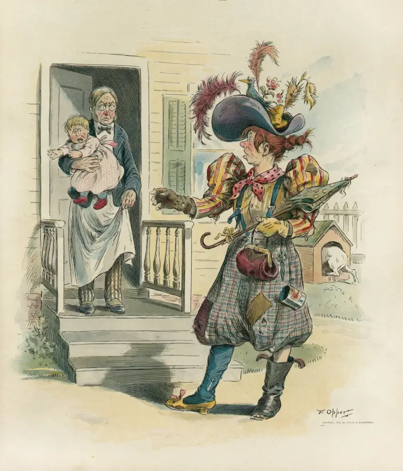 A.D. 1915 – with Puck’s apologies to the ‘coming woman’ av Frederick Burr Opper