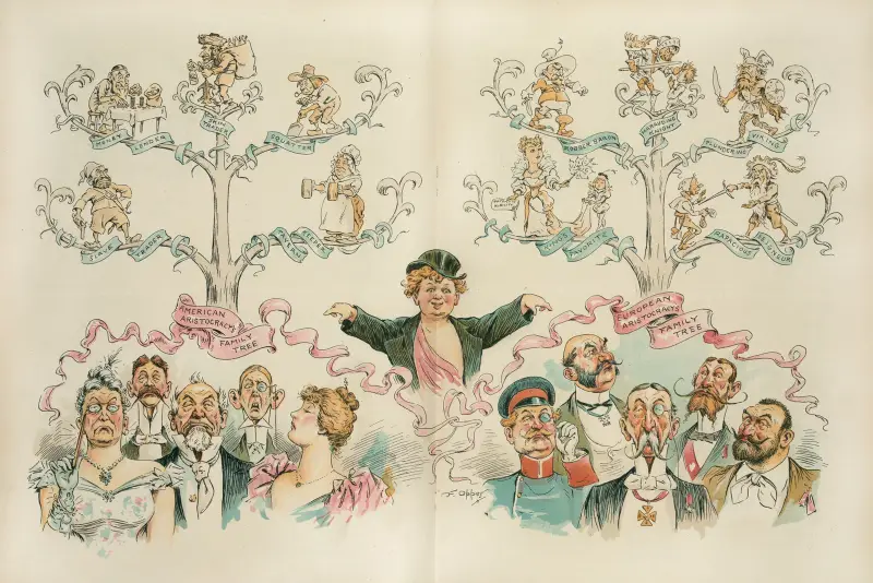 America’s proud ‘four hundred’ and Europe’s haughty ‘nobility’ – and the ancestors they are always boasting of av Frederick Burr Opper