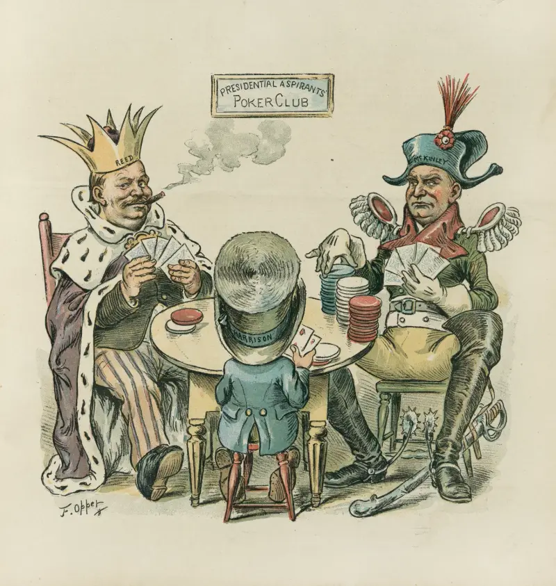 McKinley has almost all the chips; – but the game is young, yet av Frederick Burr Opper