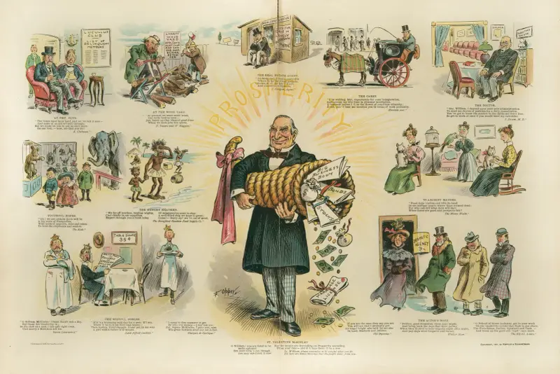 McKinley’s valentines from his expectant and hopeful fellow-citizens av Frederick Burr Opper