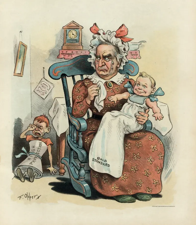 Painful position for nurse McKinley av Frederick Burr Opper