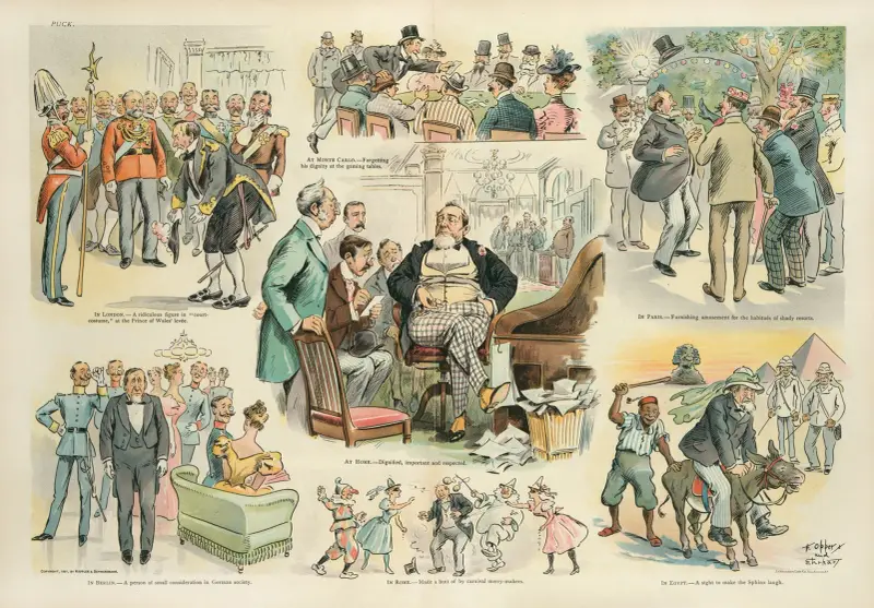 The American millionaire at home and abroad; or, why a great many of our rich men ought to refrain from ‘crossing the pond’ av Frederick Burr Opper