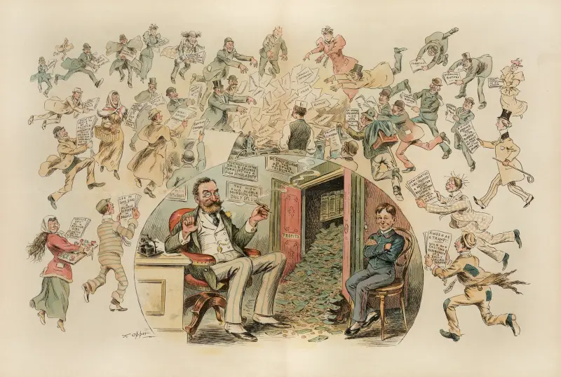 The fin de siècle newspaper proprietor av Frederick Burr Opper