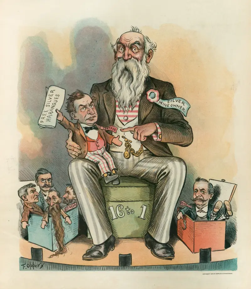 Den silvertungade buktalaren och hans dockor av Frederick Burr Opper