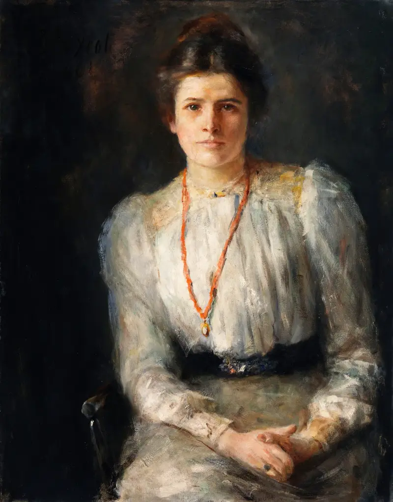 Portret Susan Mary (Lily) Yeats (1866–1949), hafciarki i projektantki, John Butler Yeats