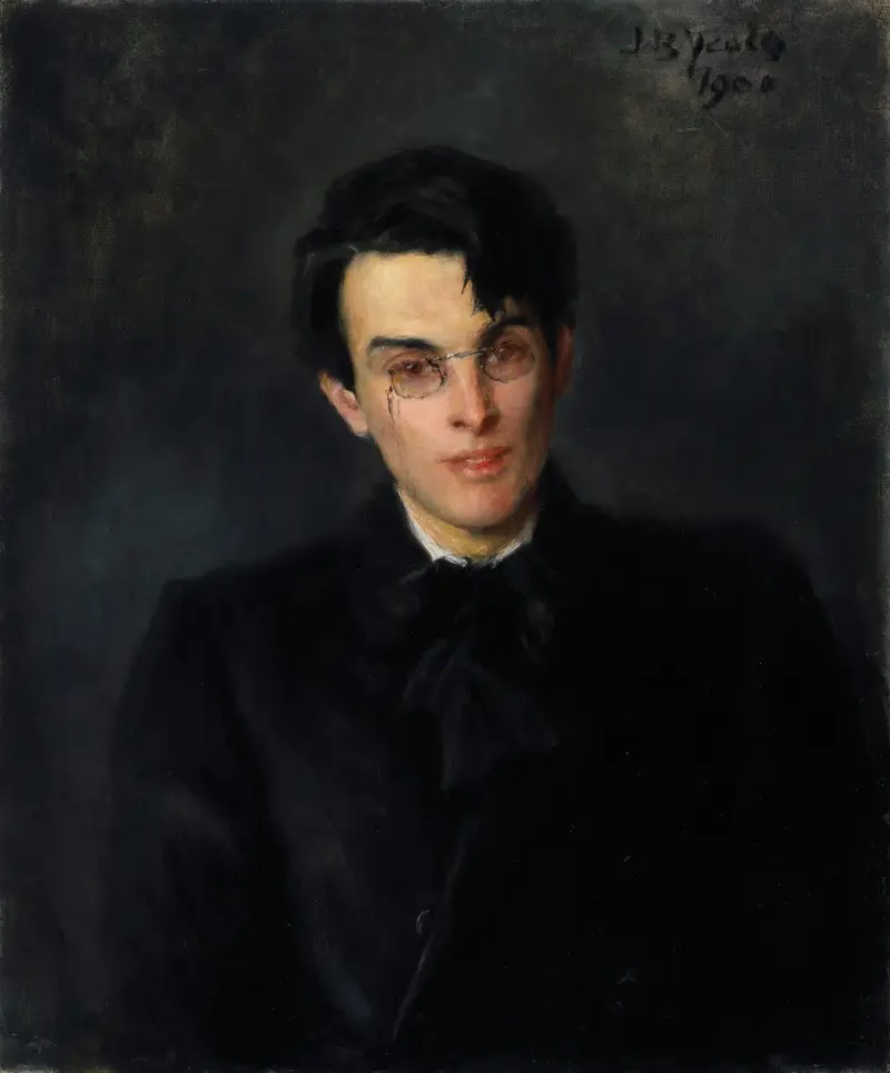 Portrait of William Butler Yeats (1865-1939), Poet av John Butler Yeats