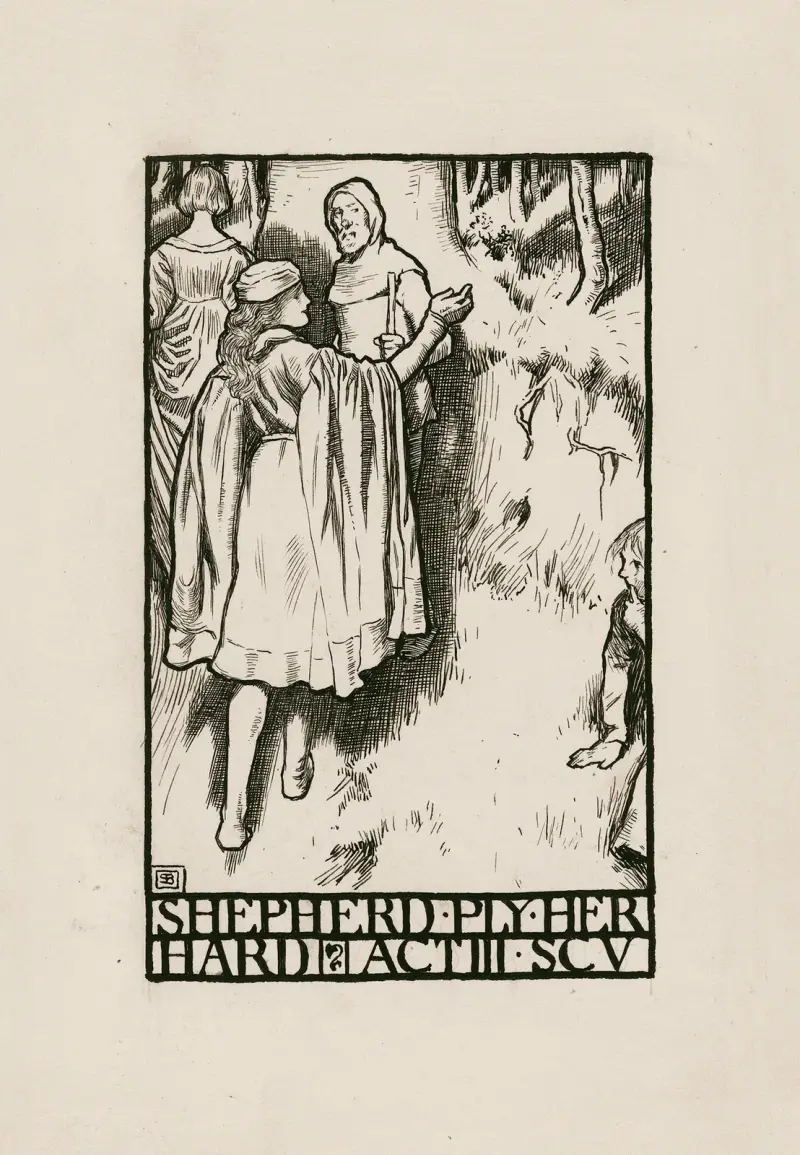 Som ni behagar; herdinnan och herden, akt III scen V av Byam Shaw