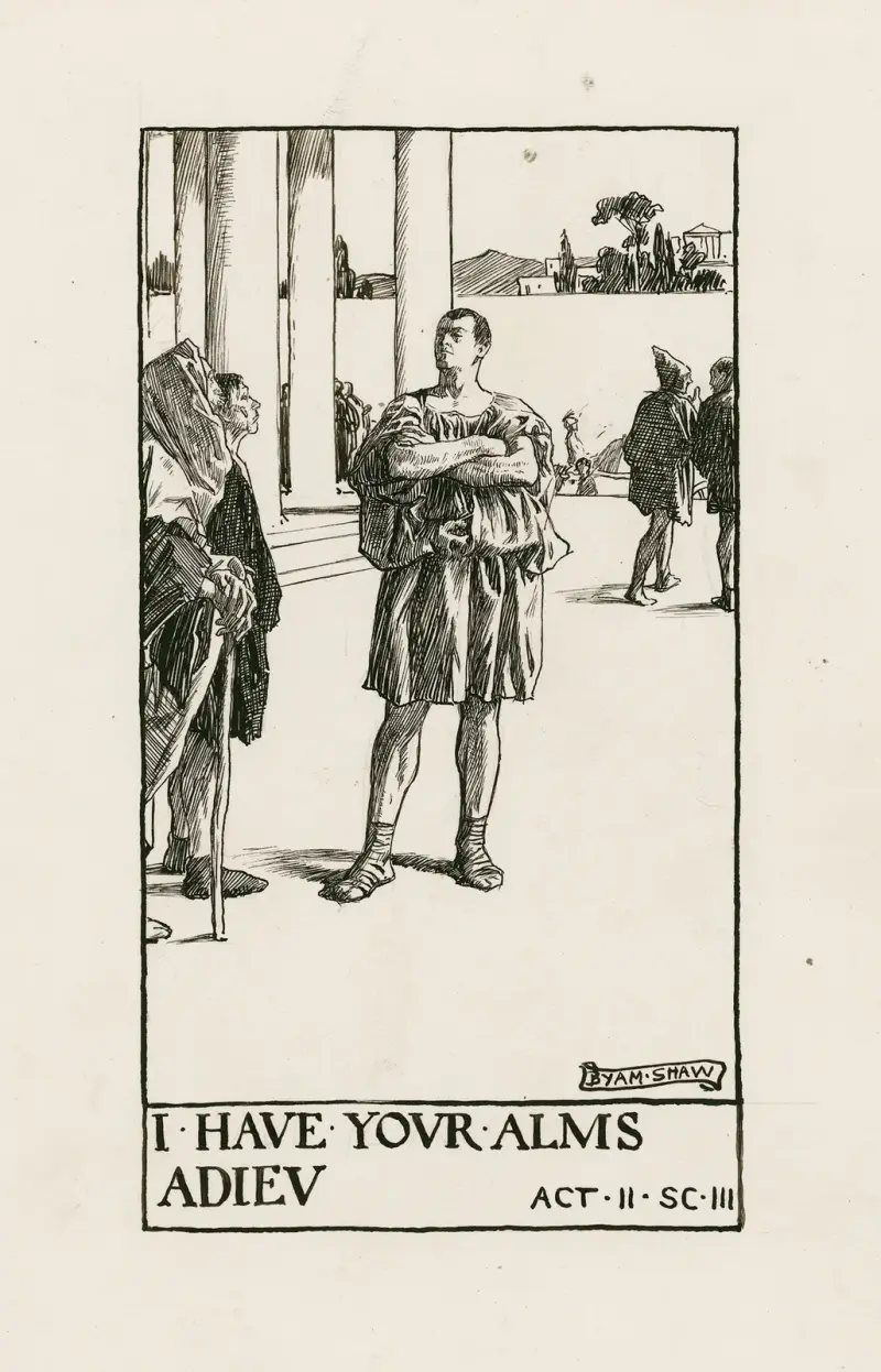 Coriolanus; I have you alms adieu Act II Scene III av Byam Shaw
