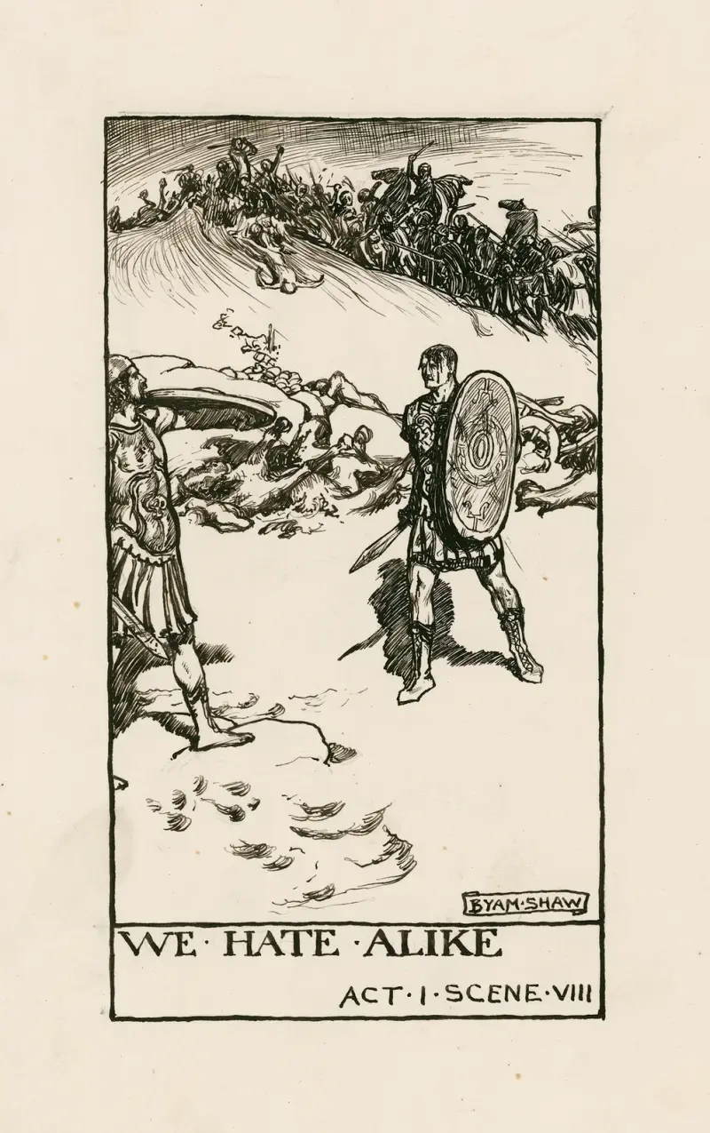 Coriolanus; Vi hatar lika, akt I scen VIII av Byam Shaw